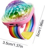 Disco Ball Bracelet LED Disco Ball Light LED Light Watch Sound Activated Rechargeable Wristband Strobe Light Bracelet Portable Lighted Bracelet Colorful Flashing Atmosphere - Imagen 5