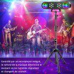 2 Pcs Disco Lights with Tripod, DJ Light, Rotating Ball, Remote Control and Stage Light System, Activated for Bars, Concerts, Furniture, Dance, Wedding, Halloween, Christmas - Imagen 6