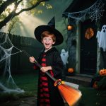 Escoba De Bruja para Niños Pequeños,Accesorios De Disfraz Escoba De Bruja Halloween - Accesorios para Juegos de Imitación Fiesta de Truco o Trato Infantil Decoración de Casa Encantada - Imagen 3