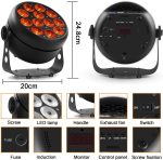 85W Indoor Party Stage Lights RGBW/RGBA 4 in 1 Ultra Bright LED Par Lights DJ Cabin Vertical Lighting with Remote Control DMX512 Sound Activated - Imagen 4
