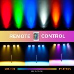 85W Indoor Party Stage Lights RGBW/RGBA 4 in 1 Ultra Bright LED Par Lights DJ Cabin Vertical Lighting with Remote Control DMX512 Sound Activated - Imagen 6
