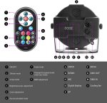 72W Indoor Party Stage Lights, 36 RGB LED Par Lights, DJ Cabin Lighting with Remote Control, DMX512 Control, Sound Activated, for Festivals, Parties 2pcs - Imagen 4