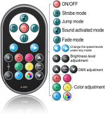 72W Indoor Party Stage Lights, 36 RGB LED Par Lights, DJ Cabin Lighting with Remote Control, DMX512 Control, Sound Activated, for Festivals, Parties 2pcs - Imagen 6