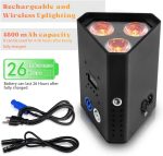 Luces de Escenario para Fiestas en Interiores, Luces LED Par RGBW para Cabina de DJ, iluminación Vertical con Control Remoto, Control DMX512, activadas por Sonido, para Festivales, Fiestas - Imagen 5