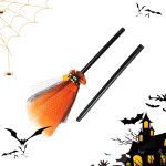 Escoba De Bruja Infantil para Halloween - Accesorios De Disfraz Escoba De Bruja Halloween | Accesorios para Juegos de Imitación Fiesta de Truco o Trato Infantil Decoración de Casa Encantada