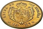 Elizabeth II of Spain 1868 Handicraft of Ancient Gold Coins - Gold - 21.5 mm - Imagen 5