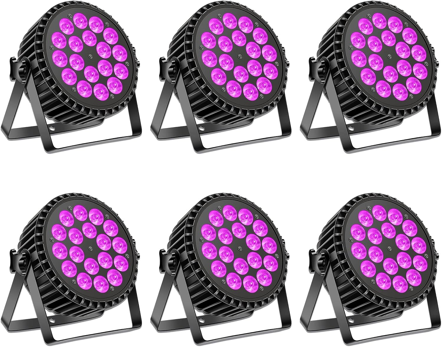 200W LED Pair Light Disco UV Black Light 18 x 200W LED Pair Light Disco UV Black Light 18 x 10W RGBW DMX Stage Lighting Aotu/Sound for Parties Bar Christmas Halloween Wedding (Shipping from Germany)