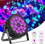 200W LED Pair Light Disco UV Black Light 18 x 10W RGBW DMX Stage Lighting Aotu/Sound for Parties Bar Christmas Halloween Wedding (Shipping from Germany) - Imagen 4