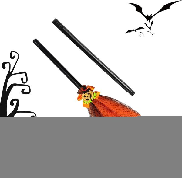 Escoba De Bruja Halloween Para Niños - Accesorios Para Disfraces De Halloween Escoba De Bruja | Accesorios para Juegos de Imitación Fiesta de Truco o Trato Infantil Decoración de Casa