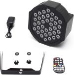4 x RGB LED Battery Pack of 36 Rechargeable LED Stage Lights with Remote Control, Outdoor Disco Lighting for DJ Wedding Party Church Halloween Christmas - Imagen 7