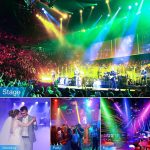 4 x RGB LED Battery Pack of 36 Rechargeable LED Stage Lights with Remote Control, Outdoor Disco Lighting for DJ Wedding Party Church Halloween Christmas - Imagen 8