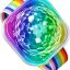 Luminous Wristbands, Disco Ball Effect Wrist Band | USB Rechargeable LED Wristbands with Suction Cup for Room Decoration Car Party for Women and Men