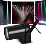 5W LED Stage Spotlight, Beam Pin Spot White, Light Effects Projector, Mirror Ball Light for Disco, Bar, Club, Party, DJ Show Concert