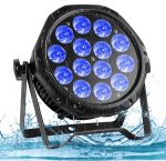 70W Waterproof LED Par IP65, RGBW 14 LED Stage Lights Outdoor D MX 4/8CH, Disco Light for DJ Party Band Show Wedding Christmas