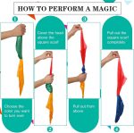 2 Pack Magic Color Changing Scarves, Perfect for Street Magic, Parties and Kids Shows, Blue, Yellow, Red, Green - Imagen 4
