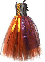 Witch Costume for Girls,Witch Costume for Girls,Sleeveless Tutu Witch Costume for Halloween | Fairytale Cosplay Costume, Trick or Treat Outfit for Girls, Boys and Toddlers - Imagen 6