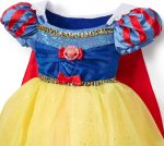 Disney Store Official Snow White Kids Costume, Blue and Yellow Princess Dress with Red Cape, for Fancy Dress Parties, Games and Halloween, 7-8 Years - Imagen 4