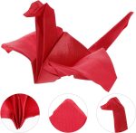 STOBOK Toys for Kids Origami Paper Crane Trick Origami Paper Crane Trick Illusion Gimmick Accessories Accessories Funny Accessories Toys for Children Red - Imagen 5