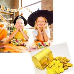 JZK 100pcs Silver Gold Plastic Coins Fake Pirate Treasure Hunting Coins Toys for Kids Party Bags for Halloween Christmas Kids Birthday Party - Imagen 5