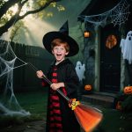 Escoba De Bruja Infantil Para Halloween | Juguete de Disfraz de Bruja para Niñas - Accesorios De Juego De Imitación Para Fiestas Infantiles Cumpleaños Carnaval Casa Encantada - Imagen 7