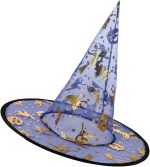 5 sombreros de bruja de 33 cm de alto puntiagudo, mago, Halloween, bruja, cosplay, accesorios para mujeres, hombres, fiestas infantiles - Imagen 4