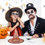 5 sombreros de bruja de 33 cm de alto puntiagudo, mago, Halloween, bruja, cosplay, accesorios para mujeres, hombres, fiestas infantiles - Imagen 5