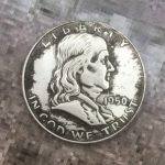 1950 Antique Half Dollar Coins - Franklin Commemorative Coin - Nickel Coin for Dad, Friends, Husband, Making Life Easier - Imagen 3