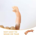 Genérico 4 Pieces Imp Hand Toy Tricks for Thumb Trick Finger Lights Bulk Shake Small Accessories for Hand Tricks Party Favors Silica Gel Khaki - Imagen 5