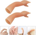 Genérico 4 Pieces Imp Hand Toy Tricks for Thumb Trick Finger Lights Bulk Shake Small Accessories for Hand Tricks Party Favors Silica Gel Khaki - Imagen 9