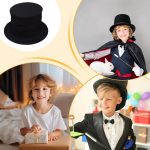 Sombrero mago | Vestir el sombrero de cilindro | Sombreros de primavera del mago con compartimento secreto, disfraz de cosplay gorro, disfraz de comedia para fiestas infantiles unisex - Imagen 4