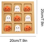 Juego De Mesa De Halloween,Juego De En Raya De Madera - De Halloween para Viaje En Casa Coche Avión Playa Y Aire Libre - Imagen 5