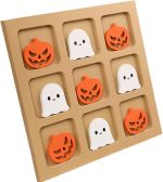 Juego De Mesa De Halloween,Juego De En Raya De Madera - De Halloween para Viaje En Casa Coche Avión Playa Y Aire Libre - Imagen 6