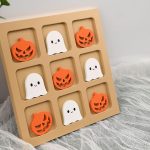 Juego De Mesa De Halloween,Juego De En Raya De Madera - De Halloween para Viaje En Casa Coche Avión Playa Y Aire Libre - Imagen 9