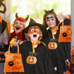 Kids Bat Costume, Halloween Bat Cape with Hat, Halloween Pumpkin Costume Children, Bat Costume+Hat+Bag Candy Pumpkin, Suitable Height 90-150CM (Black) - Imagen 5