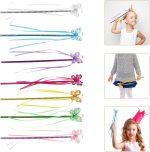 7 Piezas Varitas de Hadas para Niñas Varita con Cintas Suaves Ligera y Fácil de Agarrar Accesorios para Fiesta de Disfraces Cumpleaños y Presentaciones Escénicas - Imagen 9
