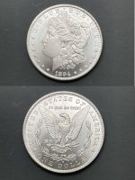 1 Dollar Morgan Dollar 1894 Copper-Nickel Silver Plated Replica Coin of the United States of America - Imagen 3