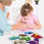 CONNECTION Sewing Kit Children Animal Felt Sewing Kit for Children Animal Felt Craft Kit Sewing Children with Scissors for Girls Gift DIY Decorations (Dinosaur B) - Imagen 6