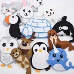 CONNECTION Sewing Kit Children Animal Felt Sewing Kit for Children Animal Felt Craft Kit Sewing Children with Scissors for Girls Gift DIY Decorations (Polar Animals D) - Imagen 5