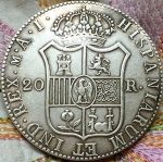 Collection of Spanish Coins from 1809, handicrafts with Ancient Silver Coins, Commemorative decoration. - Imagen 3