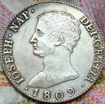 Collection of Spanish Coins from 1809, handicrafts with Ancient Silver Coins, Commemorative decoration. - Imagen 4