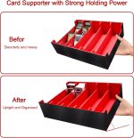 Caja Cartas Magic para TCG, Magic the Gathering (MTG), YuGiOh, Commander Card Deck Box para más de 3800+ Cartas, Magnetic Flip PU Cuero Deckbox Caja Cartas con 24 Divisores y 5 Soportes - Imagen 3