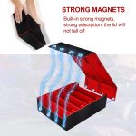 Caja Cartas Magic para TCG, Magic the Gathering (MTG), YuGiOh, Commander Card Deck Box para más de 3800+ Cartas, Magnetic Flip PU Cuero Deckbox Caja Cartas con 24 Divisores y 5 Soportes - Imagen 4