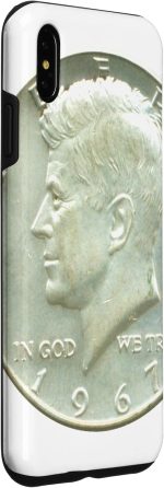 John F Kennedy 40 por ciento de plata moneda de medio dólar Carcasa para iPhone XS Max - Imagen 3