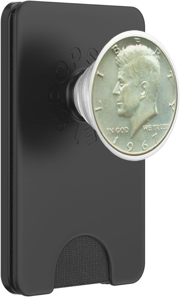 John F Kennedy 40 por ciento de plata moneda de medio dólar PopSockets PopWallet para MagSafe