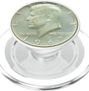 John F Kennedy 40 por ciento de plata moneda de medio dólar PopSockets PopGrip para MagSafe