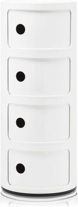 Kartell Componibili Chest of Drawers, White, 32 x 32 x 77 cm