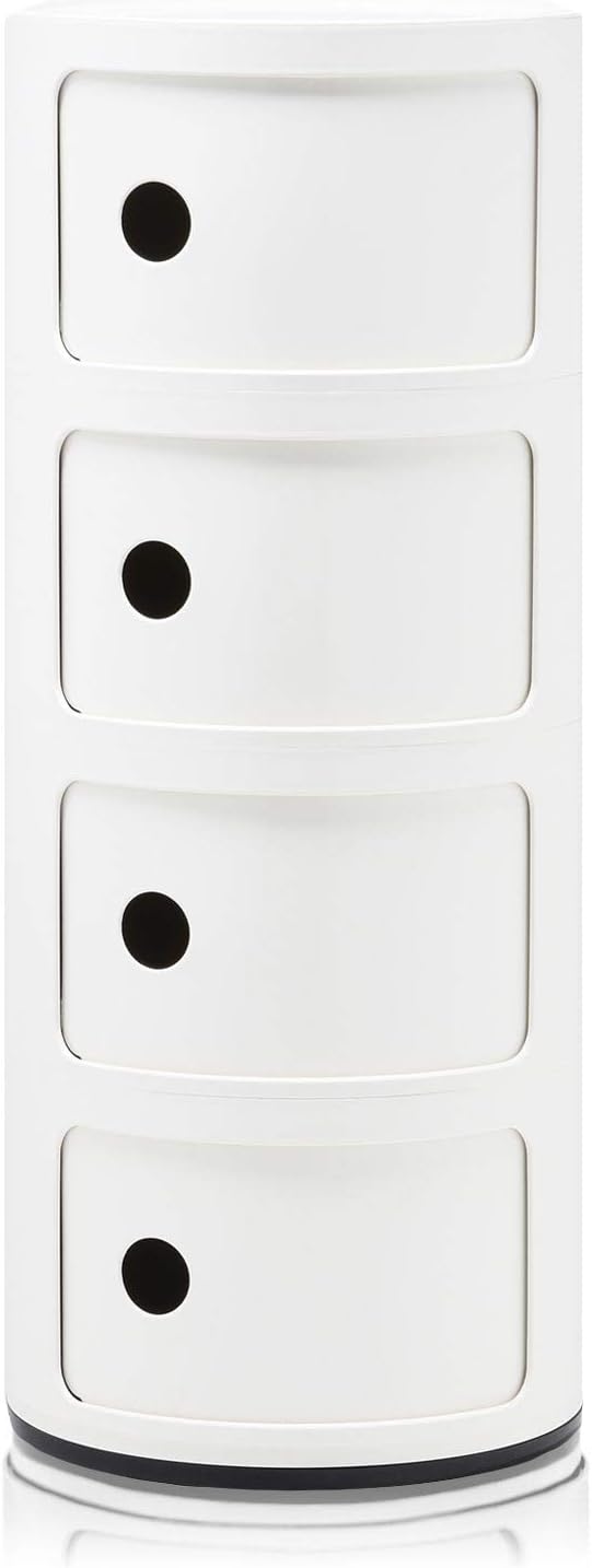 Kartell Componibili Chest of Drawers, White, 32 x 32 x 77 cm