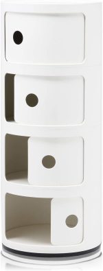 Kartell Componibili Chest of Drawers, White, 32 x 32 x 77 cm - Imagen 3