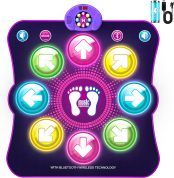 Dance Mat Toys for Girls Boys Music Dance Mat with 8 LED Light Arrows, 6 Modes, Battery Included, Christmas Birthday Gifts for 4 5 6 7 8 9 10+ Years Old