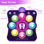 Dance Mat Toys for Girls Boys Music Dance Mat with 8 LED Light Arrows, 6 Modes, Battery Included, Christmas Birthday Gifts for 4 5 6 7 8 9 10+ Years Old - Imagen 7